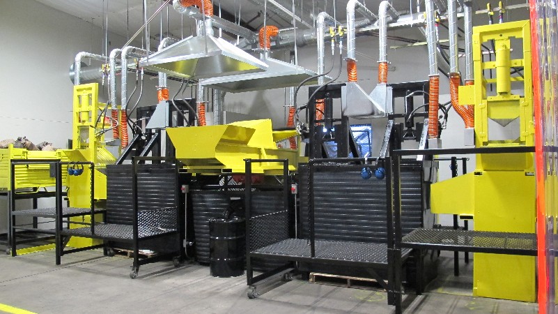 The Catalytic Converter Processing Center at Pheonix Automotive Cores